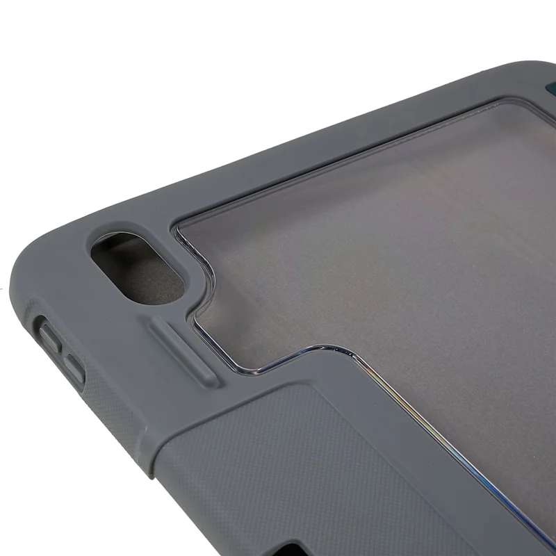 MUTURAL Hard PC TPU Leather Case for iPad (2025) / 10.9 (2022) Shockproof Cover Tablet Case with Tri-Fold Stand - Blackish Green