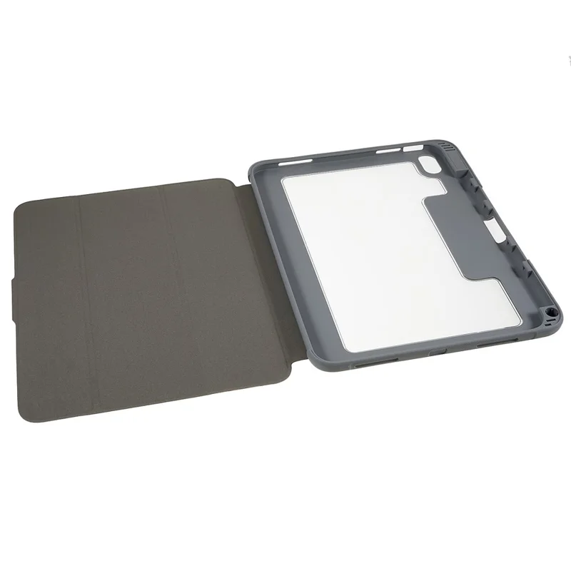 MUTURAL Hart-PC-TPU-Lederhülle für iPad (2025) / 10,9 (2022) stoßfest Schutzhülle kratzfest Tablet-Hülle mit Dreifach-Faltschutz – Roségold