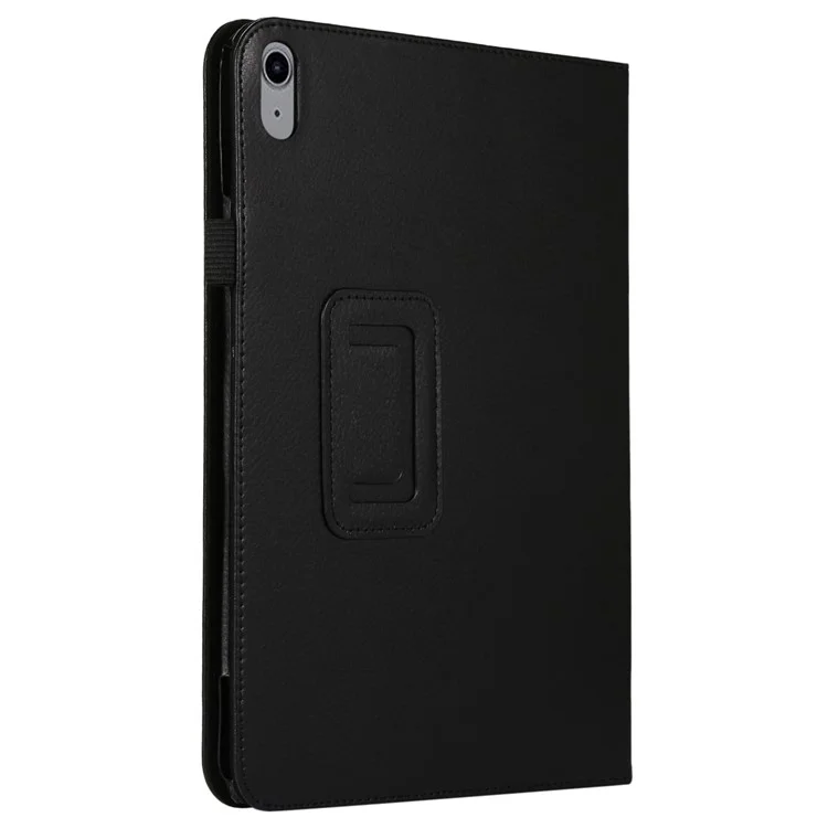 Litchi Texture PU Leather Case pour iPad 10.9 (2022), Étui de protection pliable Auto Wake / Sleep - Noir