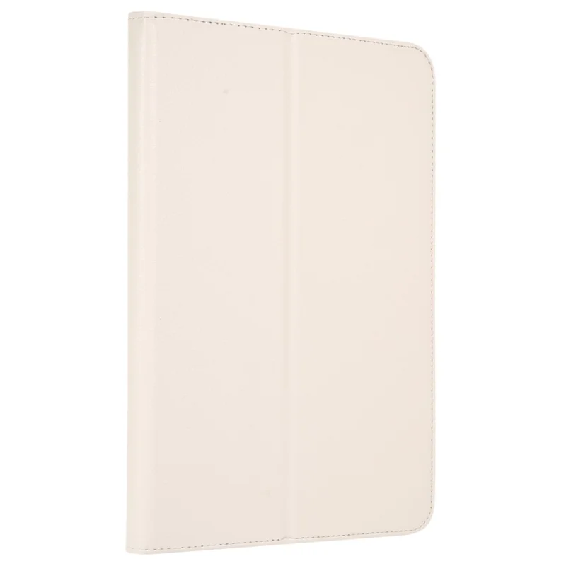 Litchi Texture PU Leather Case for iPad (2025) / 10.9 (2022) Stand Auto Wake / Sleep Protective Tablet Cover - White