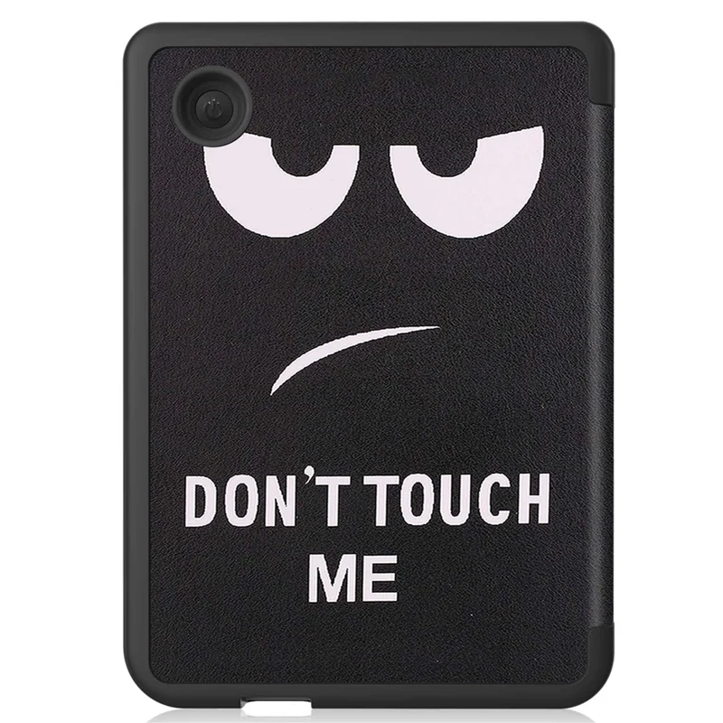 Для Kobo Clara 2E Шаблонная Печать PU Кожаный Чехол Д-вчит Электронную Книгу Ударопрочный Умный Авто Сон / Пробуждение Защитный Чехол - Не Трогай Меня