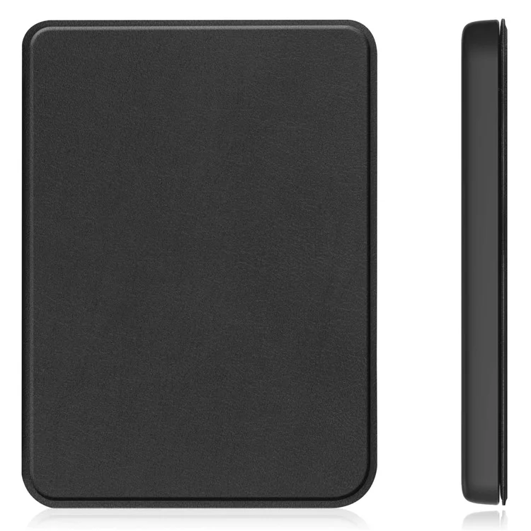 For Kobo Clara 2E PU Leather Smart Wake / Sleep Cover Book Style E-reader Protective Sleeve Case - Black