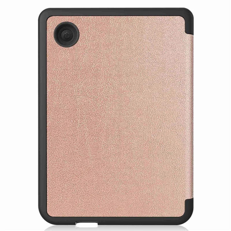 For Kobo Clara 2E PU Leather Smart Wake / Sleep Cover Book Style E-reader Protective Sleeve Case - Rose Gold