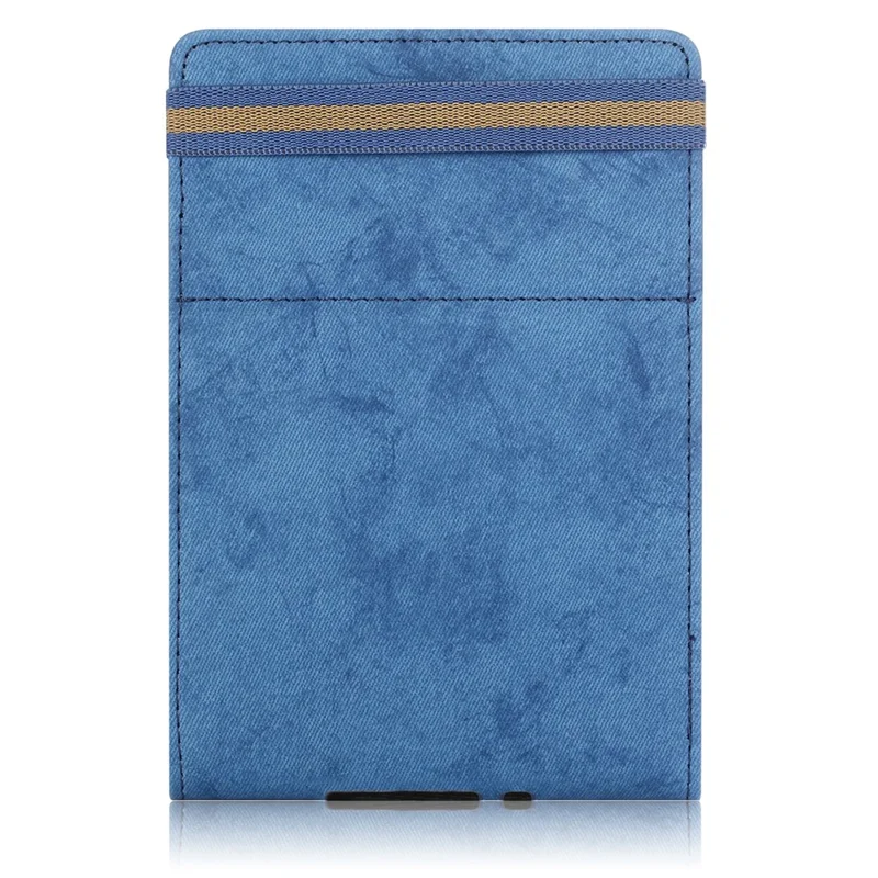 Étui réglable en similicuir avec couture + TPU pour Amazon Kindle 6" (2022), couleur unie, avec dragon intérieur, - Bleu