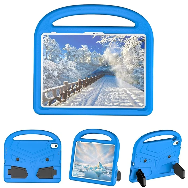 Para iPad 10.9 (2022) Sparrow Style EVA Case Foldable Kickstand Drop-proof Tablet Protective Cover with Portable Handle - Blue