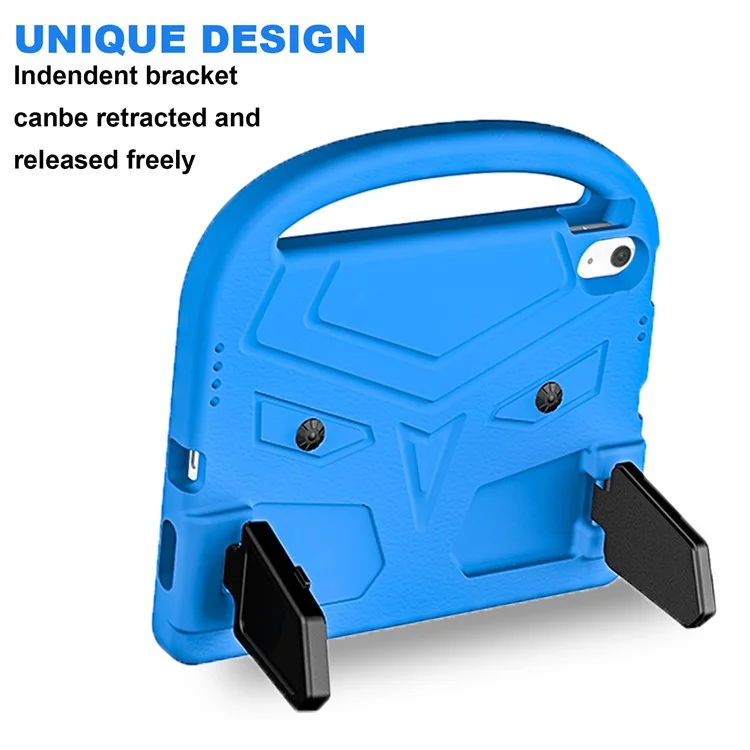 Para iPad 10.9 (2022) Sparrow Style EVA Case Foldable Kickstand Drop-proof Tablet Protective Cover with Portable Handle - Blue