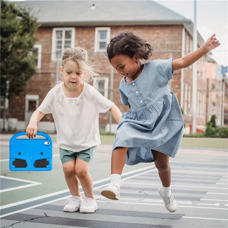 Para iPad 10.9 (2022) Sparrow Style EVA Case Foldable Kickstand Drop-proof Tablet Protective Cover with Portable Handle - Blue