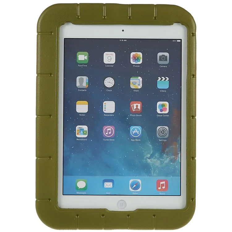 Per Ipad Air (2013) / Air 2 / Ipad da 9,7 Pollici (2017) /(2018) Paddling Boat Style Eva + ABS Shock Aound Case Regolable Tablet Relective Cover di Protezione - Army Green