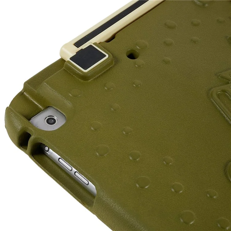 Per Ipad Air (2013) / Air 2 / Ipad da 9,7 Pollici (2017) /(2018) Paddling Boat Style Eva + ABS Shock Aound Case Regolable Tablet Relective Cover di Protezione - Army Green