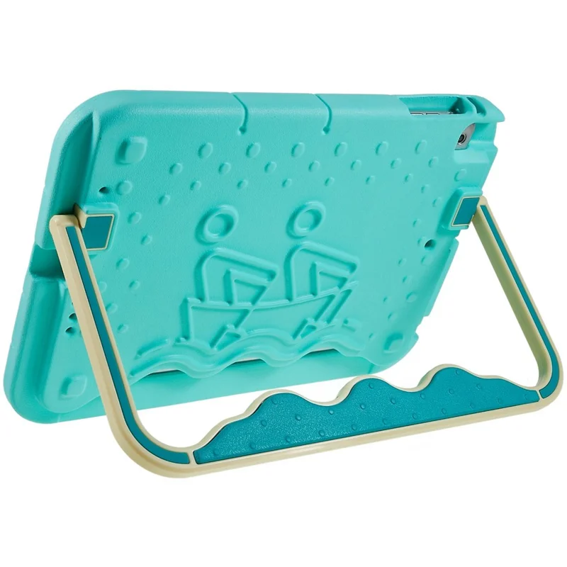 Til iPad Air (2013) / Air 2 / iPad 9,7 tommer (2017) / (2018) Padlebådsstil EVA + ABS stødfast taske Justérbar støtte til tablet - Blå