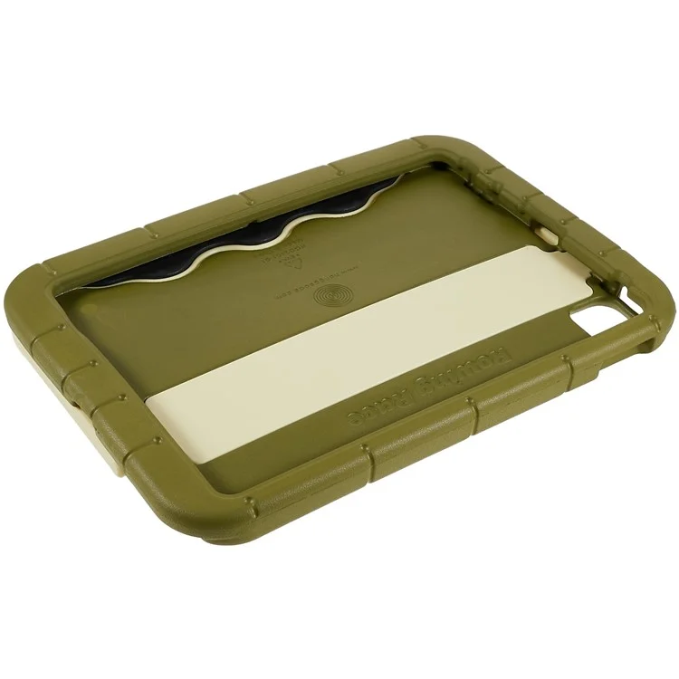 For iPad Pro 11 (2022) / (2021) / (2020) / (2018) / iPad Air (2022) / (2020) Paddling Boat Style Tablet Case Kickstand Drop-proof EVA + ABS Hybrid Cover - Army Green