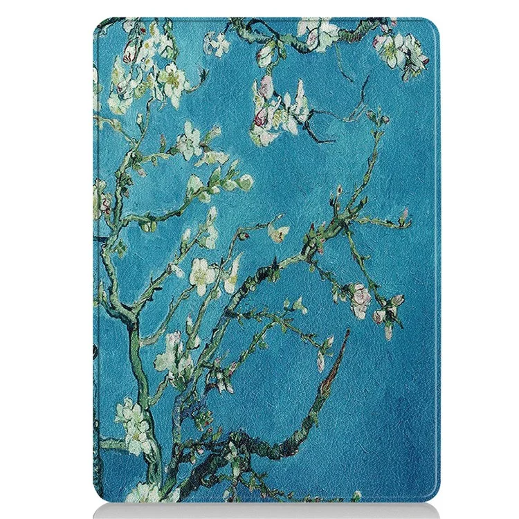 For Microsoft Surface Pro 9 PU Leather Flip Stand Cover Pattern Printing Design PC Sturdy Shockproof Protective Tablet Case - Apricot Blossom