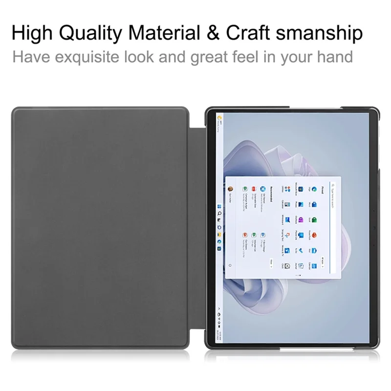 For Microsoft Surface Pro 9 PU Leather Flip Stand Cover Pattern Printing Design PC Sturdy Shockproof Protective Tablet Case - Galaxy