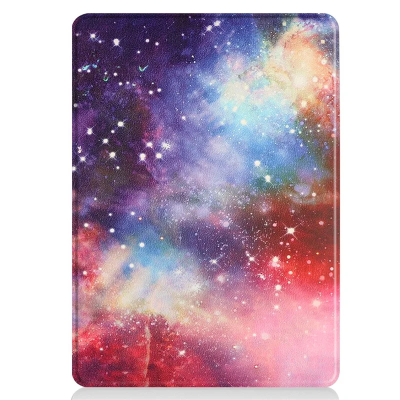 For Microsoft Surface Pro 9 PU Leather Flip Stand Cover Pattern Printing Design PC Sturdy Shockproof Protective Tablet Case - Galaxy
