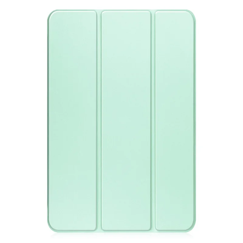 For Xiaomi Redmi Pad Trifold Stand PU Leather Tablet Case Anti-drop Transparent TPU Back Cover - Mint Green