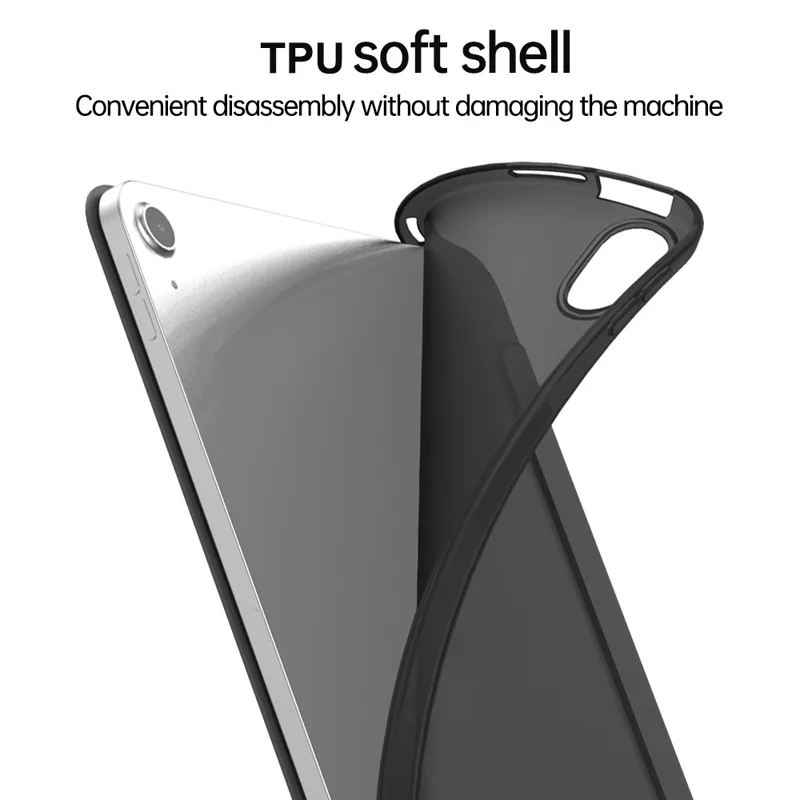 Для Ipad 10.9 (2022) Origami Stand pu Leather + TPU Защитный Корпус Таблетка - Темно-синий