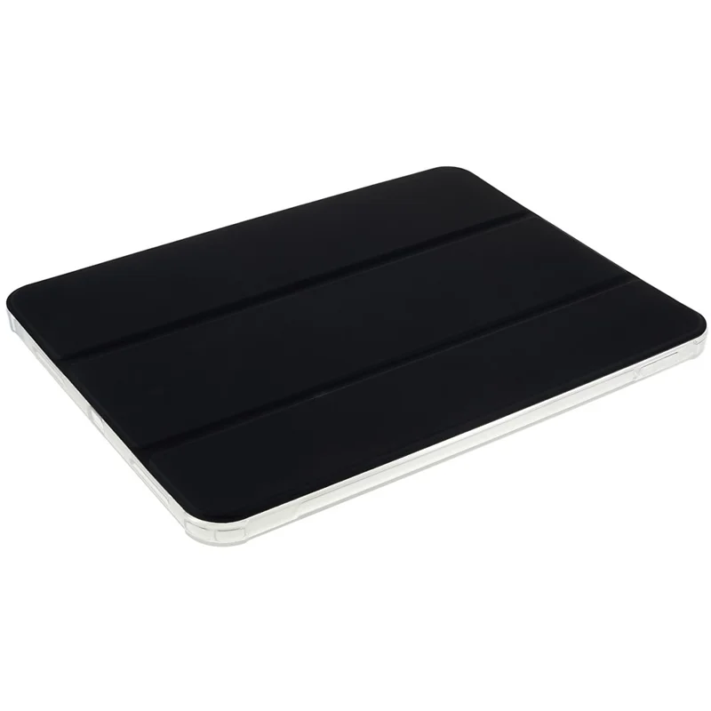 For iPad (2025) / 10.9 (2022) Tablet Case Stand PU Leather TPU Back Cover with Pencil Holder - Black