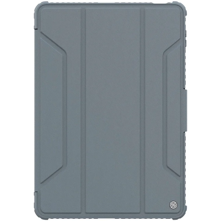 Nillkin Bumper Кожаный Чехол Pro Для Xiaomi Pad 5 Pro 12.4 (2022) Защитный Корпус PU / Корпус Таблеток Для Сна с Крышкой Для Слайд -камеры / Триполд Стенд - Серый