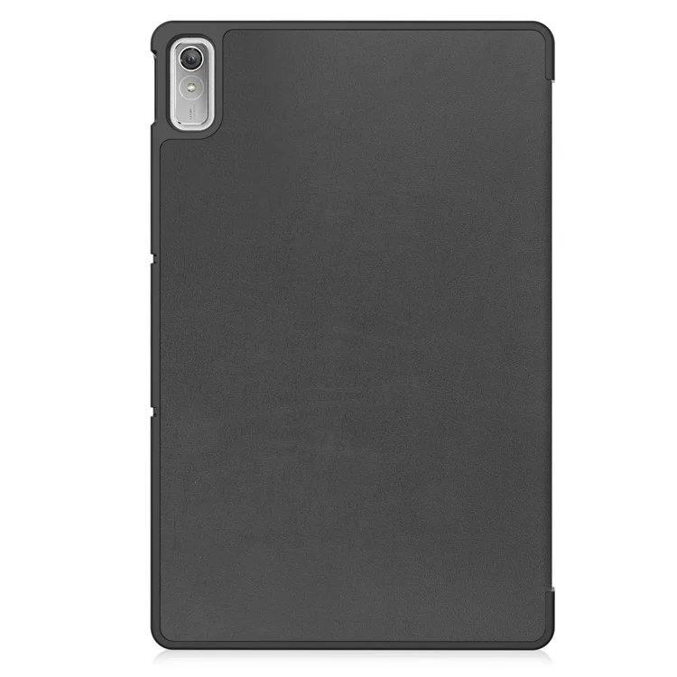 Para Lenovo Tab P11 Gen 2 PU Couro Tri-fold Stand Tablet Case à Prova de Choque Alunha Automática / Tampa de Proteção Completa do Sono - Preto