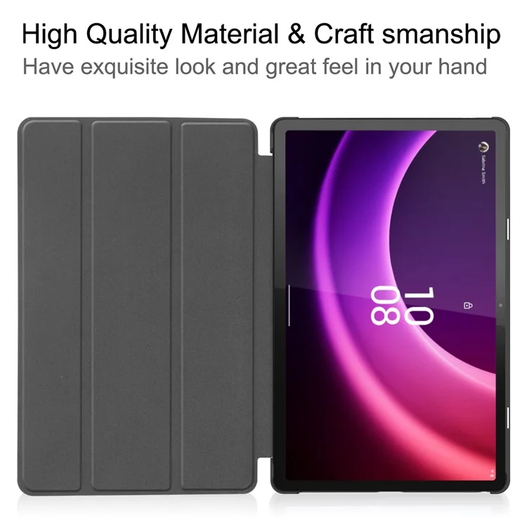 Per Lenovo Tab P11 Gen 2 Tri-fold Stand PU Leather Anti-drop Cover Pattern Printing Auto Wake / Sleep Tablet Protective Case - Cat