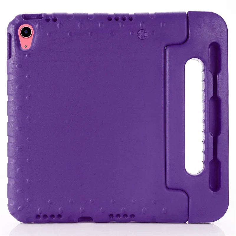 For iPad (2025) / 10.9 (2022) Protective EVA Case Anti-Fall Tablet Cover Shockproof Case with Kickstand Handle - Purple