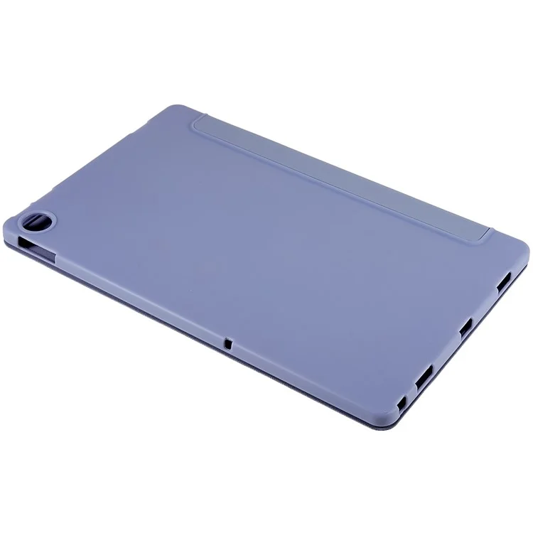 Pour Lenovo Tab M10 Plus (3e génération) / Xiaoxin Pad 2022 Étui de protection en cuir PU à triple pli de 10,6 pouces avec protection complète Étui en silicone souple - Violet