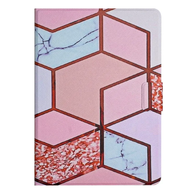 Für iPad 10.9 (2022) Marble Pattern Printing Stand Tablet Cover Auto Wake / Sleep PU Leather Full Protection Card Holder Case - Splicing Marble