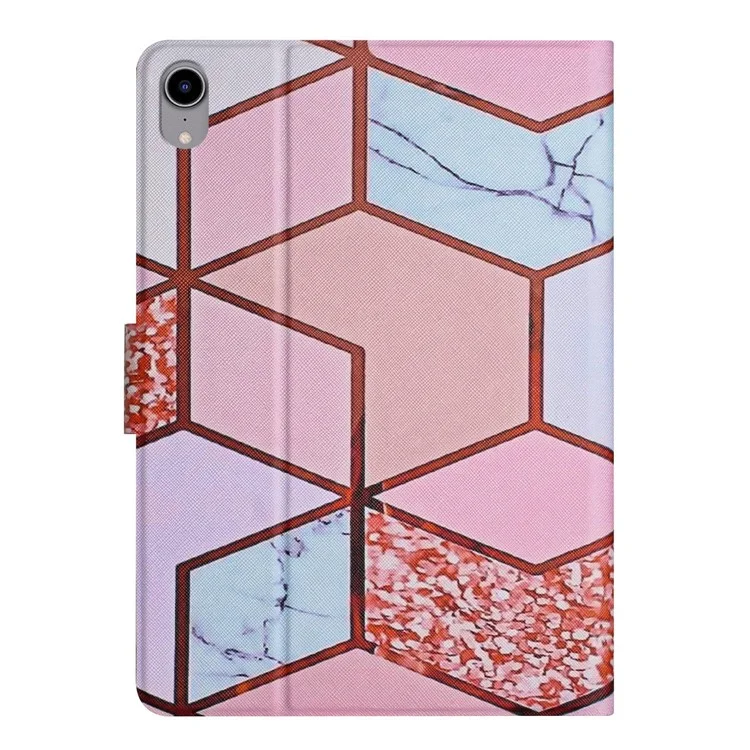 Für iPad 10.9 (2022) Marble Pattern Printing Stand Tablet Cover Auto Wake / Sleep PU Leather Full Protection Card Holder Case - Splicing Marble