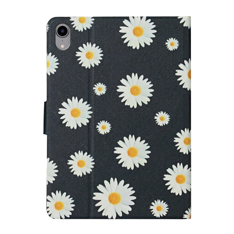 Cover per tablet con supporto, porta carte, stampa a motivo, in ecopelle con accensione/spegnimento automatico e anti-caduta per iPad (2025) / 10,9 (2022) - Daisy