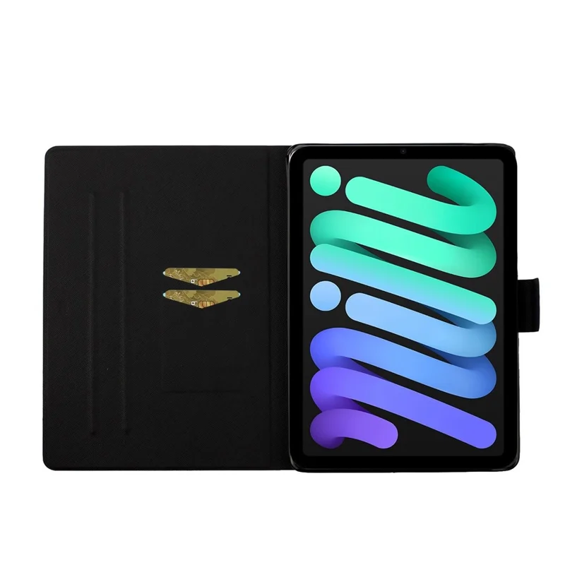 For iPad (2025) / 10.9 (2022) Pattern Printing PU Leather Tablet Case Card Holder Stand Anti-Scratch Cover with Auto Wake  /  Sleep Function - Sunrise
