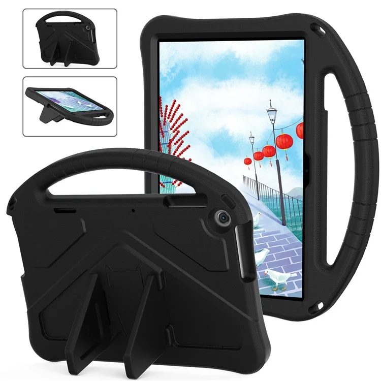 Étui pour tablette Lenovo Tab M10 (3e génération) TB-328FU / TB-328XU, en EVA, robuste et antichoc, avec poignée convertible et support - Noir