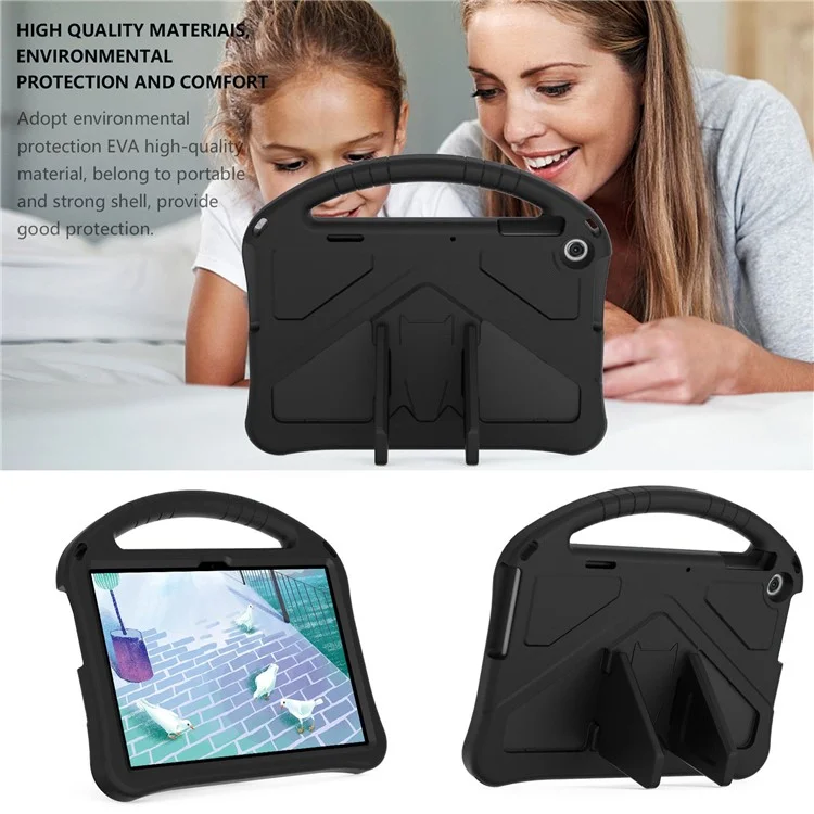Étui pour tablette Lenovo Tab M10 (3e génération) TB-328FU / TB-328XU, en EVA, robuste et antichoc, avec poignée convertible et support - Noir