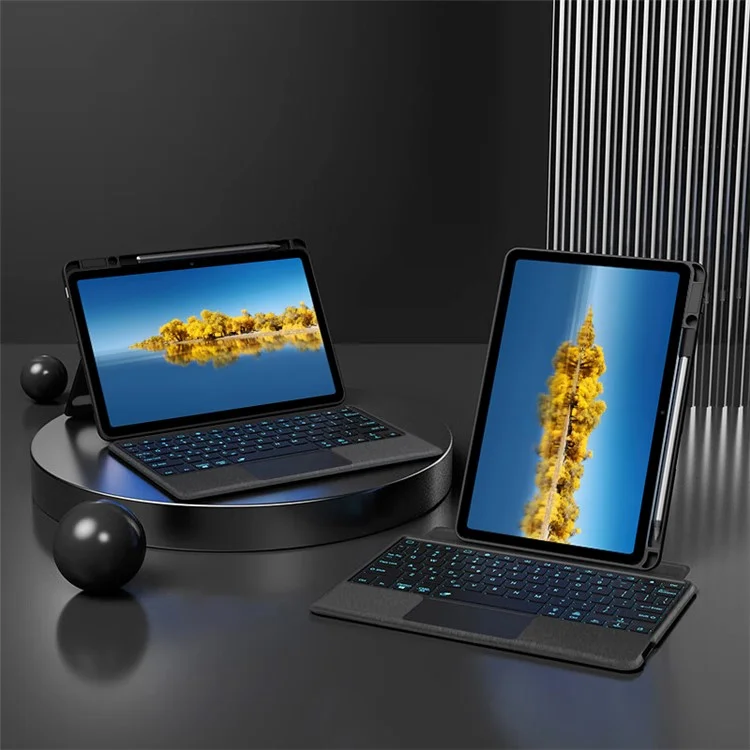 For Huawei C5 10.4 (2020) / (2022) / MatePad 10.4 (2022) / Honor V6 / Tablet V7 Leather Case + Bluetooth-compatible Keyboard with Backlight Trackpad