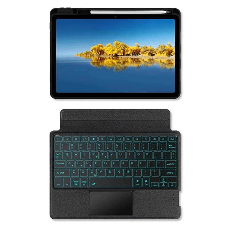 For Huawei C5 10.4 (2020) / (2022) / MatePad 10.4 (2022) / Honor V6 / Tablet V7 Leather Case + Bluetooth-compatible Keyboard with Backlight Trackpad