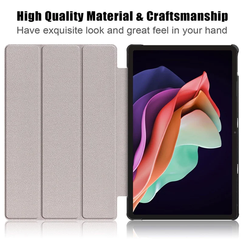 For Lenovo Tab P11 Gen 2 Pattern Printing PU Leather Protective Cover Trifold Stand Smart Tablet Case with Auto Wake  /  Sleep - Cat