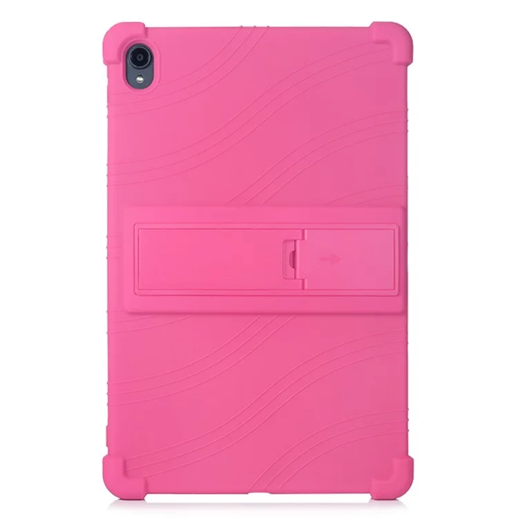 Para Lenovo Tab P11 TB-J606F Funda de Tableta de Silicona Suave con Protección de Esquinas Resistente a Golpes - Rosa