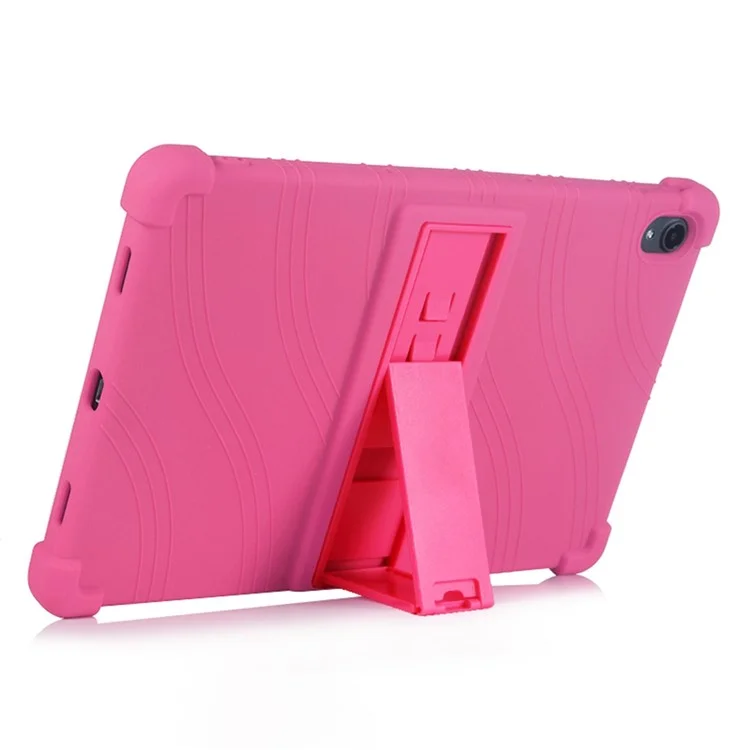 Para Lenovo Tab P11 TB-J606F Funda de Tableta de Silicona Suave con Protección de Esquinas Resistente a Golpes - Rosa