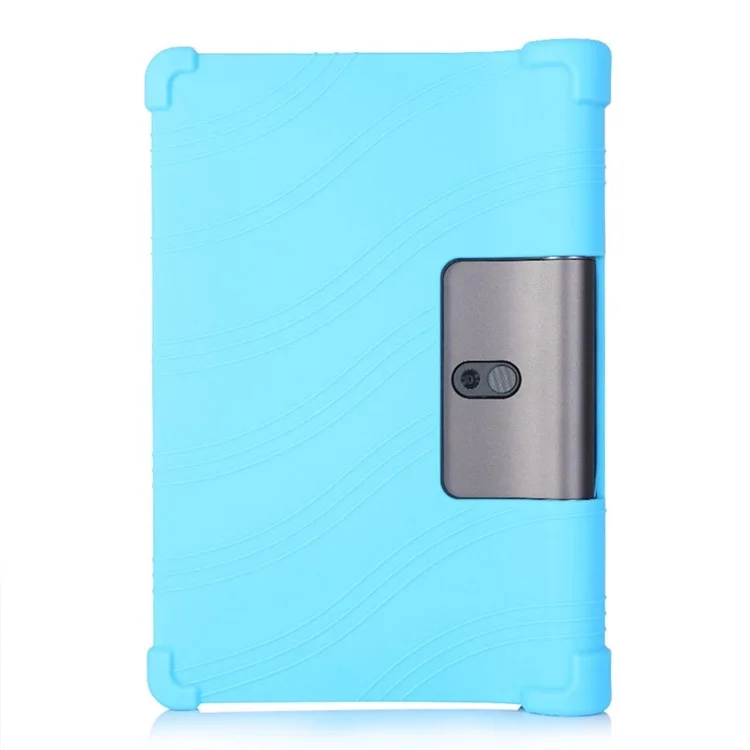 Pour Lenovo Yoga Tab5 YT-X705F / M 10.1 pouces Anti-rayures Étui en silicone souple Housse anti-chute avec support en PC - Bleu ciel