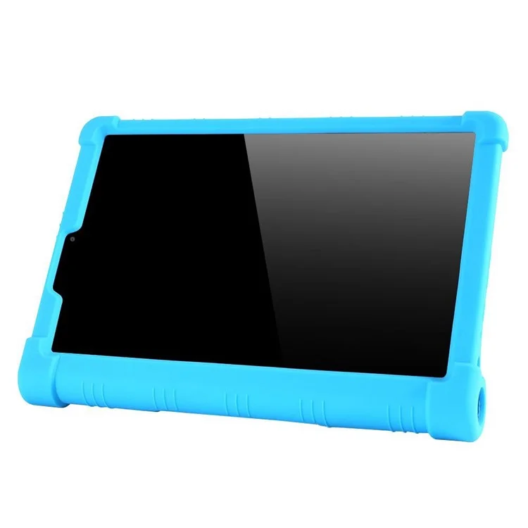 Pour Lenovo Yoga Tab5 YT-X705F / M 10.1 pouces Anti-rayures Étui en silicone souple Housse anti-chute avec support en PC - Bleu ciel