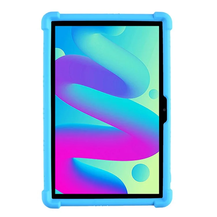 Pour TCL Tab 10L / Tab 10 HD 4G Étui de protection en silicone souple Housse de protection Honey Comb Multi-Angle Kickstand Tablet - Bleu ciel