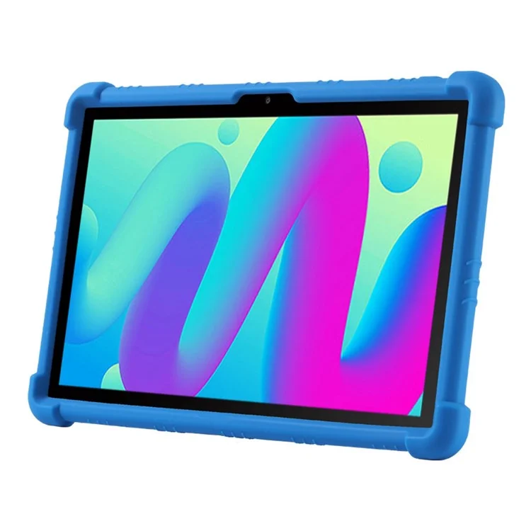 Pour TCL Tab 10L / Tab 10 HD 4G Étui de protection en silicone souple Housse de protection Honey Comb Multi-Angle Kickstand Tablet - Bleu ciel