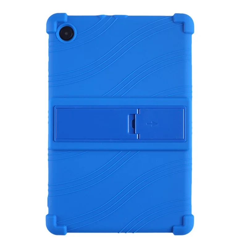 For TCL Tab 10L / Tab 10 HD 4G Soft Skin Silicone Protective Case Honey Comb Multi-Angle Kickstand Tablet Cover - Dark Blue