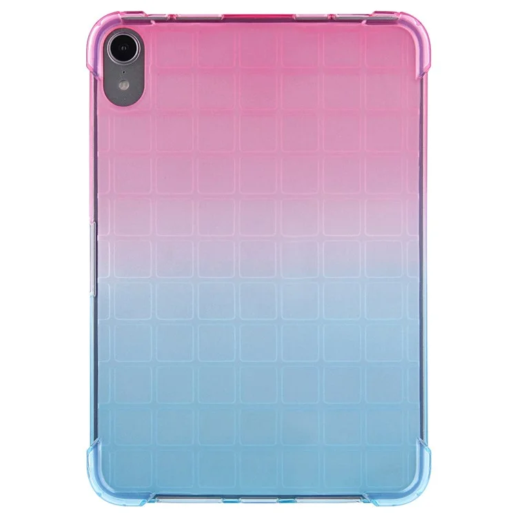 Pour Ipad 10.9 (2022) Couleur de Gradient Couleur TPU Soft TPU Couvre de Protection Anti-décompte Épaissie de Quatre Coins - Rose / Vert