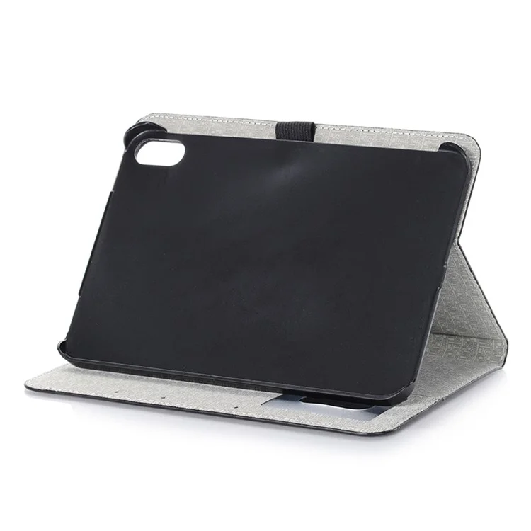 For iPad (2025) / 10.9 (2022) PU Leather + PC Case Adjustable Stand Wallet Crocodile Anti-Scratch Tablet Cover - Black