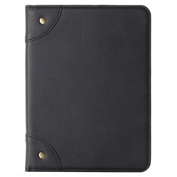 Pour Ipad 10.9 (2022) Retro Book Folio Flip Style Tablet Case PU Leather + PC Stand Pepelle Couverce de Protection - le Noir