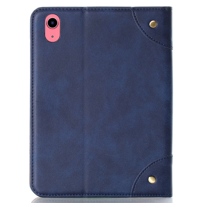 Capa de Tablet Tipo Livro Retro para iPad (2025) / 10,9 (2022), Capa Carteira com Suporte em Pele Sintética + PC, Estilo Flip, Protetora - Azul