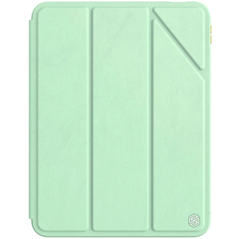 NILLKIN for iPad (2025) / 10.9 (2022) Precise Cutout Protective Tablet Cover Auto Wake / Sleep Leather Tablet Case with Stand - Green