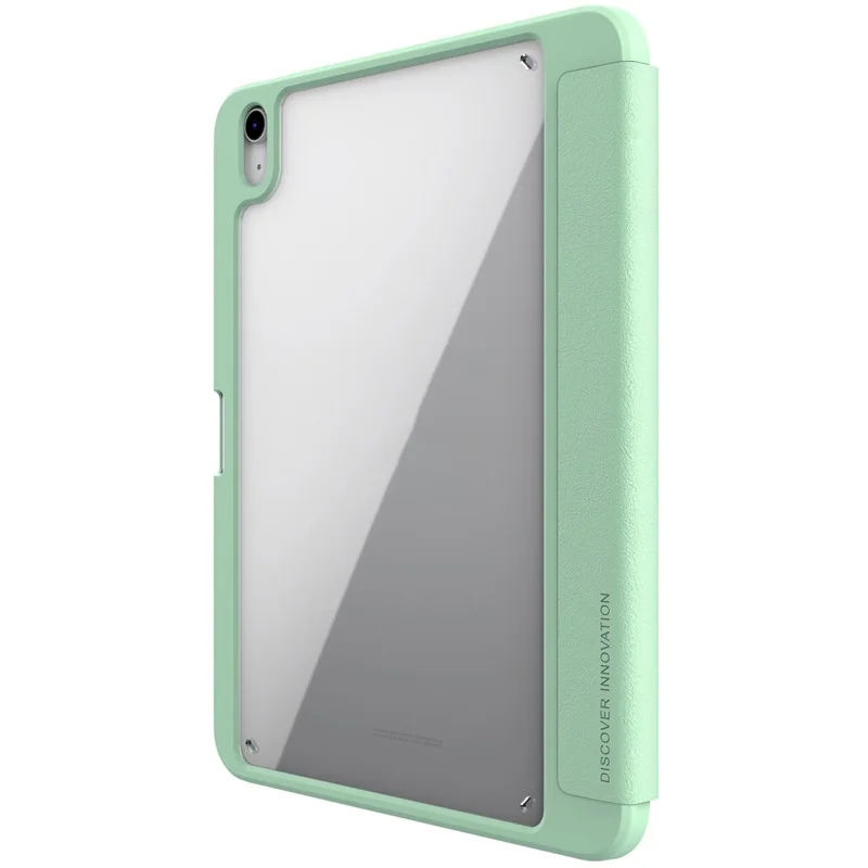NILLKIN for iPad (2025) / 10.9 (2022) Precise Cutout Protective Tablet Cover Auto Wake / Sleep Leather Tablet Case with Stand - Green