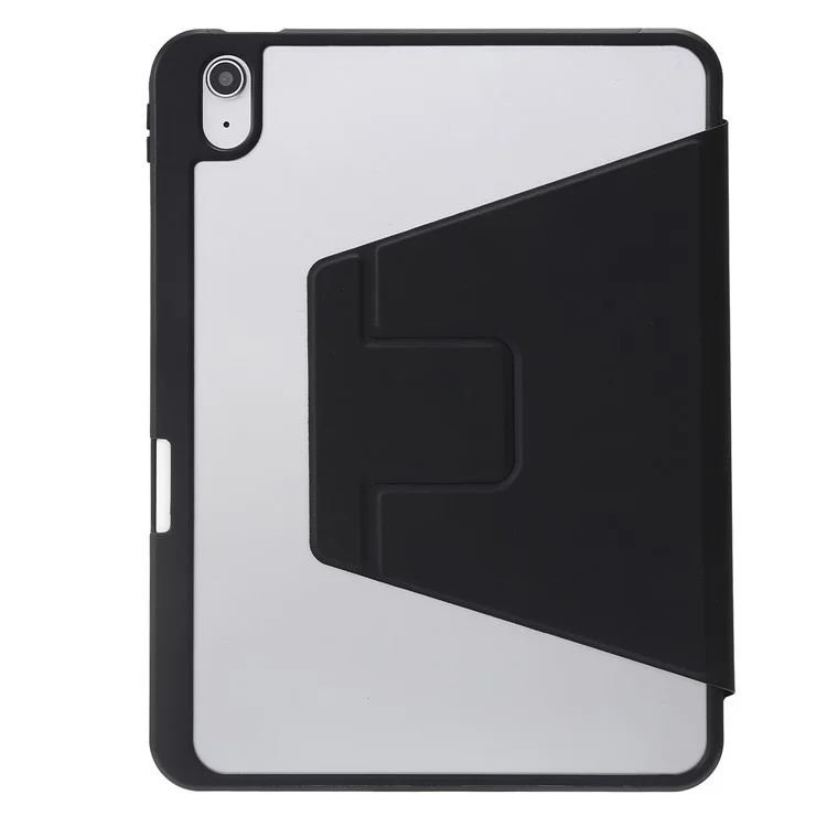 Tablet Case For iPad (2025) / 10.9 (2022) PU Leather + TPU + Acrylic Stand Cover with Auto Wake / Sleep - Black