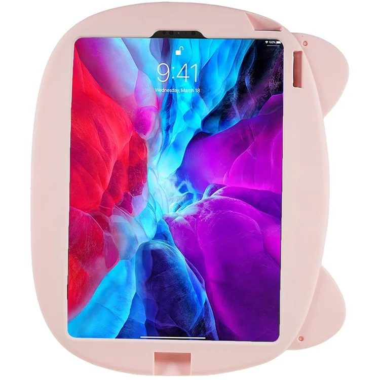 Para iPad Pro 11 (2020) / (2021) / (2022) / iPad Air (2020) / (2022) Cute Piggy Soft Silicone Case PC Handle Kickstand Anti-Slip Tablet Cover